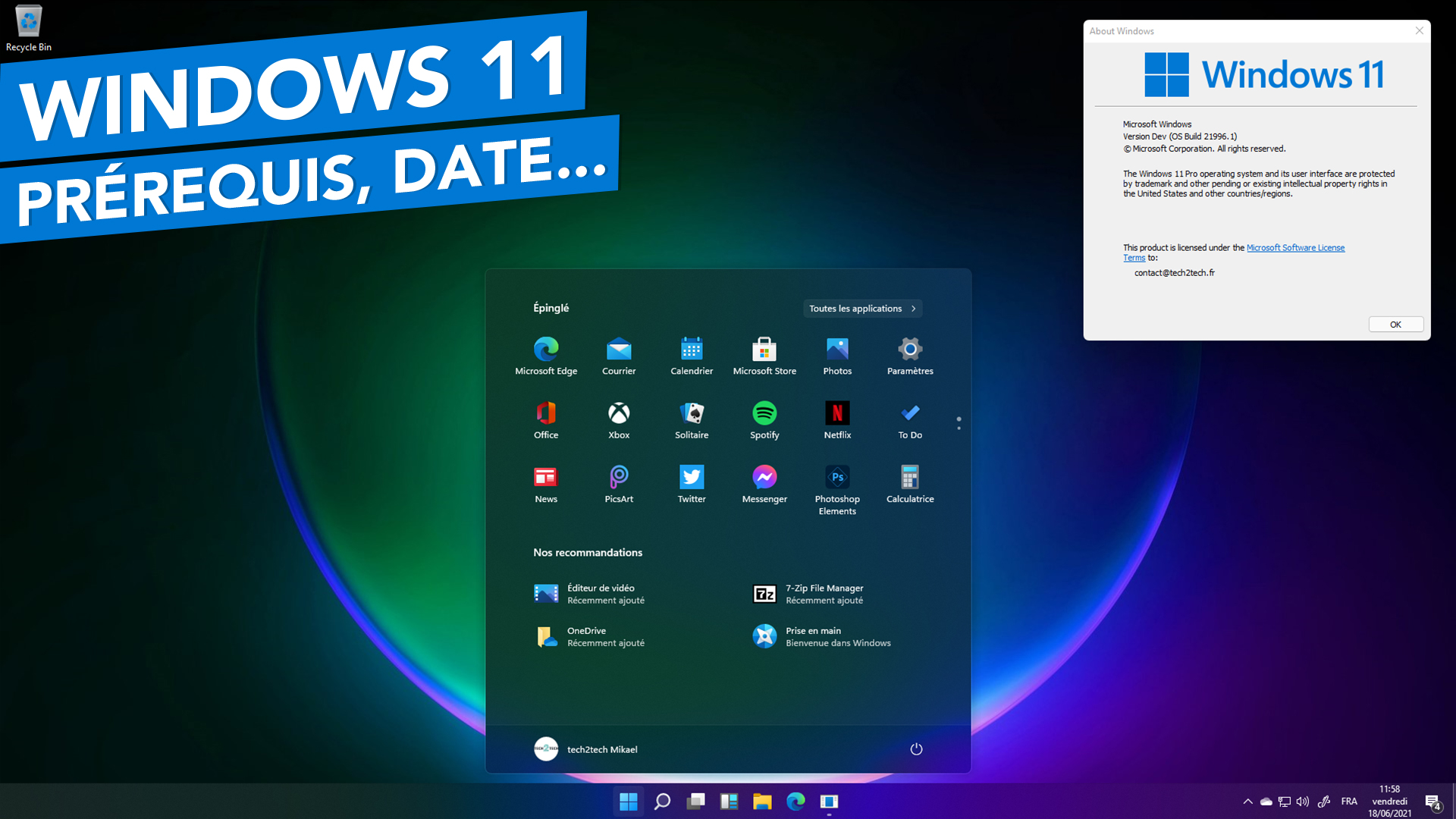 Windows 11 On en sait plus Prérequis Date Prix Tech2Tech