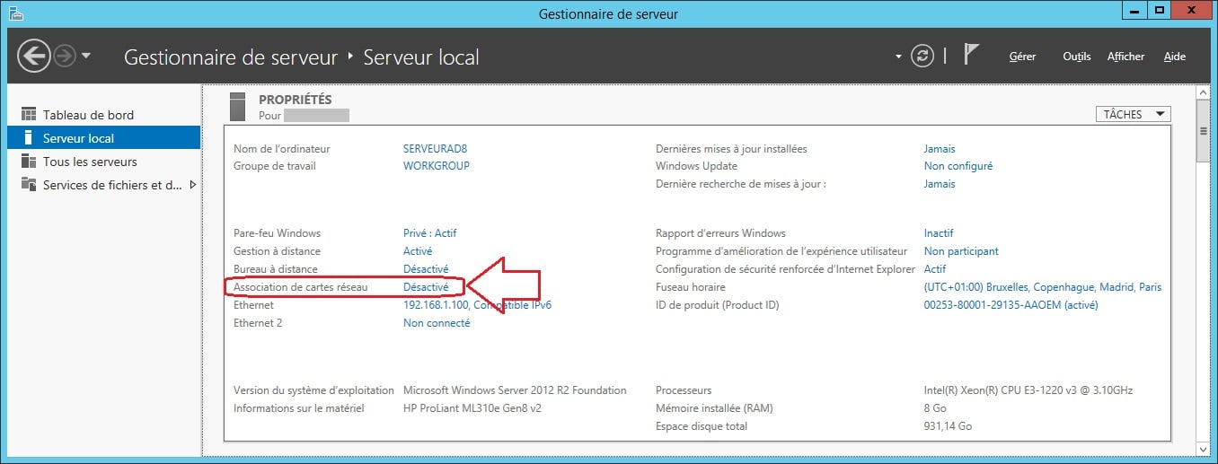 Windows Server 2012 : Trunk ou Agrégation de liens – Tech2Tech